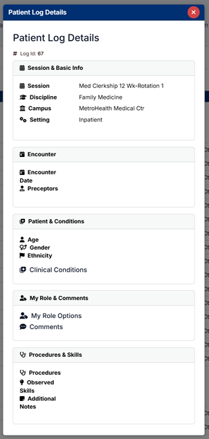 Patient Log Details